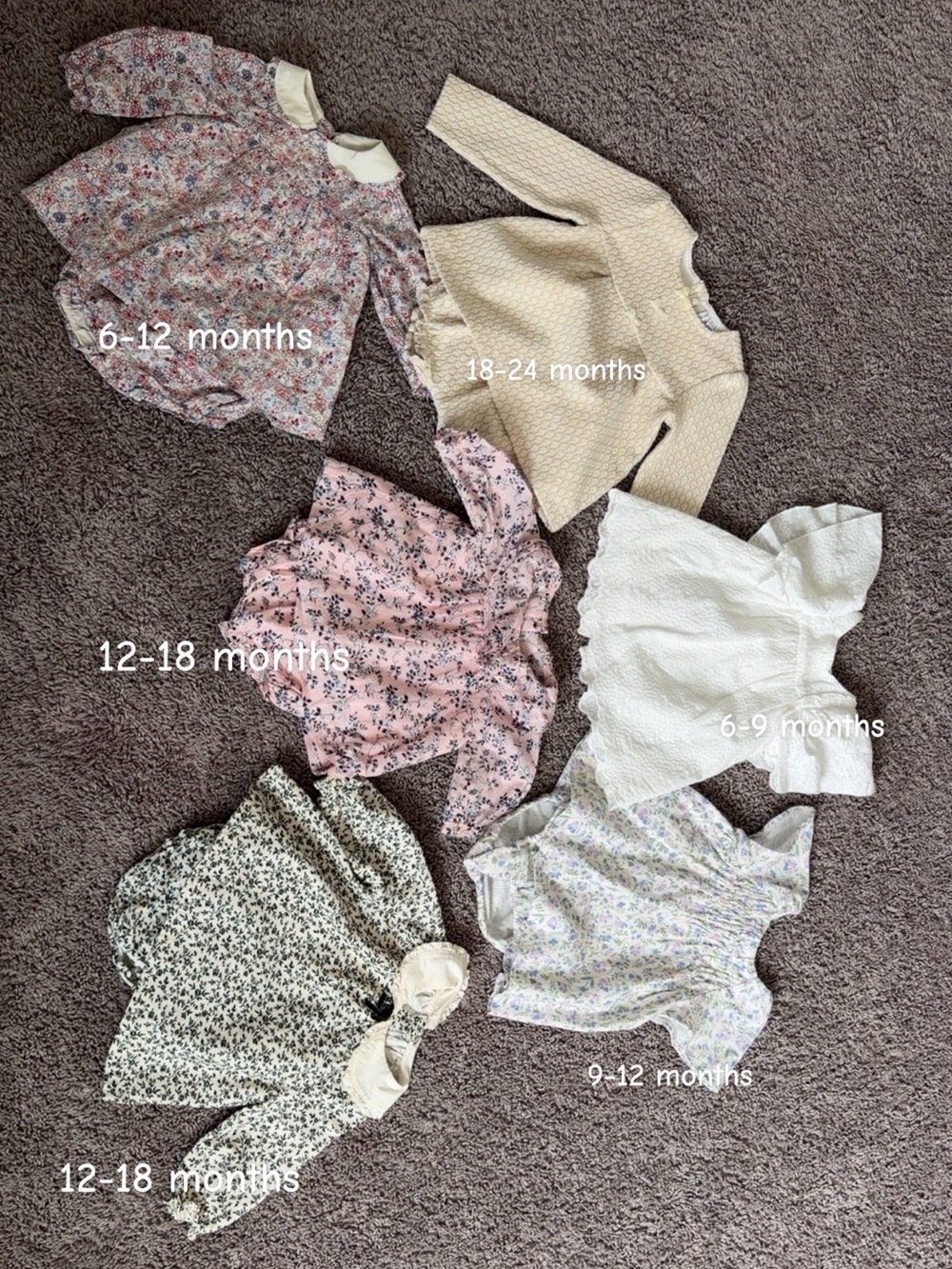 Kids Floral and Knit Top Set in Pink, Cream, White, Green, and Multi
